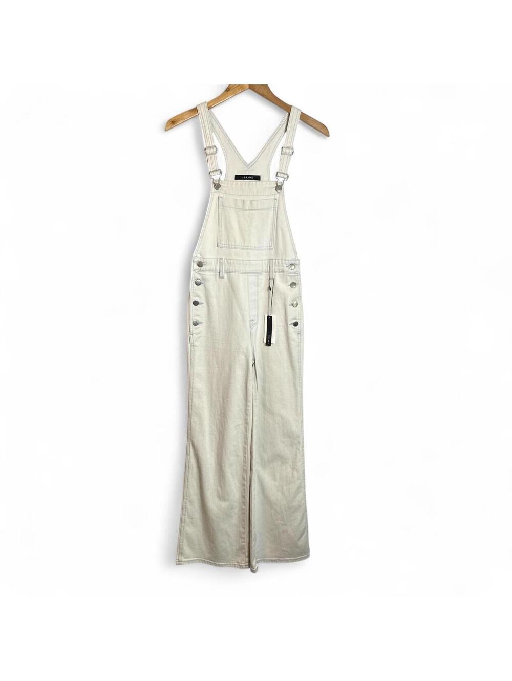 NWT J Brand Women's Lightwash Denim Flared Overalls sz XS